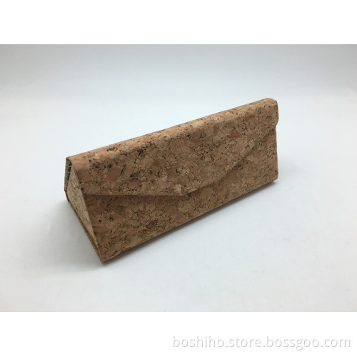 Custom Eco-friendly cork folding eyeglass sun glasses case